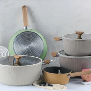 Customized Color Aluminum Nonstick Cookware Set thumbnail-1