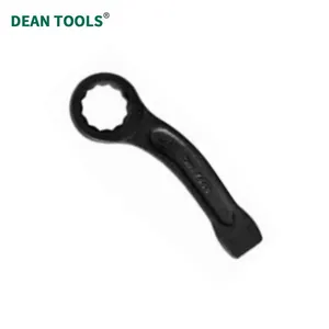 Bent Striking Box Wrench, 45# Steel, 32mm, 185mm Long,Extra Wide Striking Zone, Slogging Ring Spanner thumbnail-3