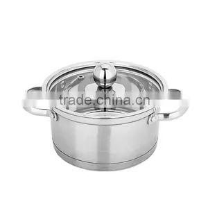 Stainless Steel 201 Thin Handles Induction Korean Mini Cooking Pot Cookware Set thumbnail-2