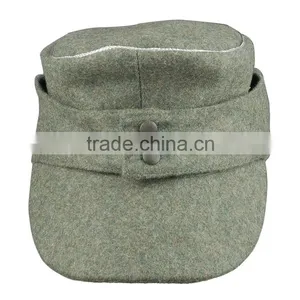 WWII German Officer Panzer Wool Field Military Cap Hat thumbnail-3