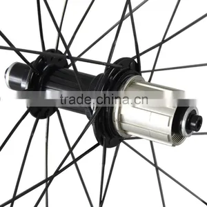 ICAN 700c Road Disc Brake Carbon Wheel,bicycle Carbon Wheelset 50mm CX-Ray Spokes V Brake 50c thumbnail-2