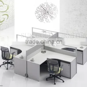 Wooden Office Cubicle Workstation Tables for 4 Person (SZ-WSB377) thumbnail-2