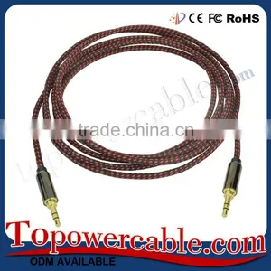 Custom Braided Nylon Design Premium 3.5Mm Stereo Audio Wire Cables thumbnail-1