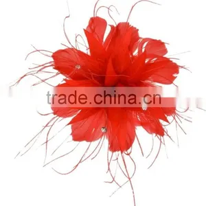 Rhinestone Feather Flower Hair Fascinator/Clip/Barrettes thumbnail-1