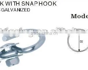 M10*50MM Zinc Plated Collar Swing Hook With Snap Hook In Carabiner Rigging Hardware Manufacturer thumbnail-2