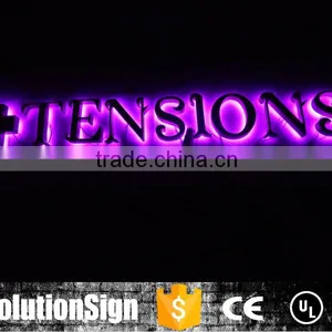 Waterproof Outdoor Advertising RGB Led Lighting Backlit Metal Letter Signs thumbnail-2