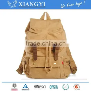 Unisex Simplicity Canvas Shoulder Bags Drawstring Backpack New Design in 2016 thumbnail-4
