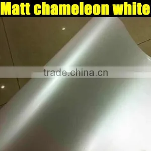 1.52*20m Chameleon White Matte Film With Air Free Bubbles , White to Gold thumbnail-1