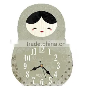 New Design Tumbler Style Wooden Wall Clock for Home Deco thumbnail-5