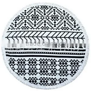 Round Beach Towel With Tassels Beach Blanket Mandala Beach Towel Wholesale thumbnail-1