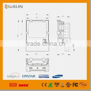 70W 7100Lumens IP65 3000K SMD China Outdoor LED Flood Light thumbnail-6