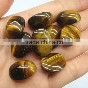 Natural Tiger Eye Stone Cabochon Oval Brown thumbnail-1