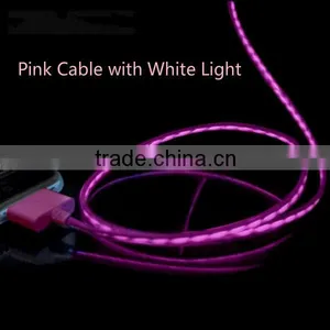 China Mobile Usb Data Cable Visible Flow Led Light Usb Charging Sync Cable for IPhone4 thumbnail-4