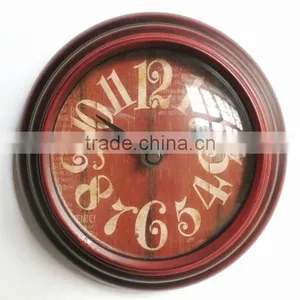 Dia 20cm Rustic Round Metal Wall Clock thumbnail-1