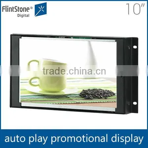 Flint Stone 10 Inch AD1005WF Metal Casing Tft Acrylic Auto Loop Play Open Frame Video Digital Screen Promotion thumbnail-6