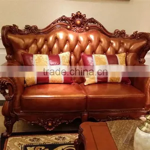 Cheer Sofa Design Buying From China Leather Sofa. Antique Hand Carved Wood Furniture thumbnail-6