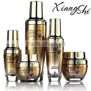 Top Quality Fancy Design Cosmetic Glass Packaging Containers With Lotion Pump and Serum Jar thumbnail-1