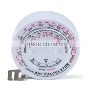 Round ABS Printing Case BMI Calculator Measuring Tape Meters Personalized Ribbon thumbnail-2