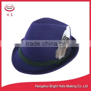 Winter Wool Felt Trilby Hats for Men and Women thumbnail-5
