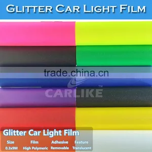 CARLIKE Glitter Pink Headlight Self Adhesive Vinyl Film For Car thumbnail-5