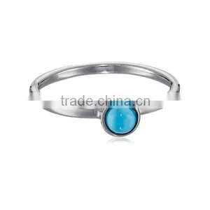 Size 7 Sterling Silver Turquoise Gemstone Ring thumbnail-1
