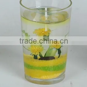 Decorative Champagne Gel Candles Manufacture in China thumbnail-1