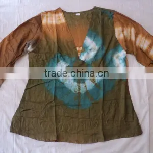 Tie Dye Printed Ladies Tops for Summer From India thumbnail-1