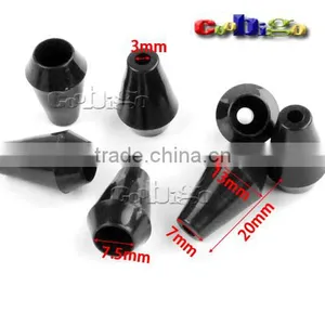 1/8"(3mm) Bell Stopper Plastic Cord Ends For Sportwear Rope Accseeories #FLS170-B thumbnail-1
