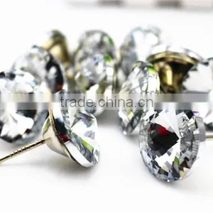 Fashion Girl Dress Crystal Rhinestone Button thumbnail-1