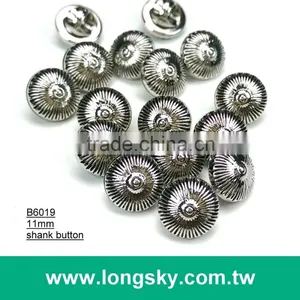 (#B6019/11mm) Anthentic Plated Plastic Small Buttons for Dress Shirt From Taiwan thumbnail-2