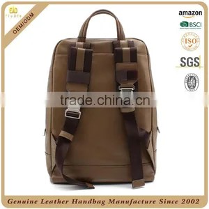 Guangzhou OEM Factory Custom High Quality Genuine Leather Women Travel Bag, Big Backpack, Pure Leather Fashion Backpack for Lady thumbnail-3