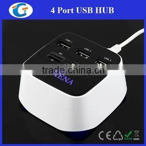 Laser Engraved Light Up Logo ABS Plastic RoHS Micro USB Hub thumbnail-6