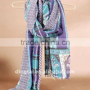 100% Wool Scarf , Woven's Scarf , Fashion Scarf thumbnail-1