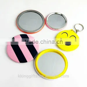 Decorated Hand Carved Decorative Wood Mirror Frame Small Plastic Pocket Mirror thumbnail-2
