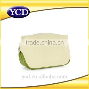 Chic White Leather Zipper Cosmetic Bag thumbnail-1