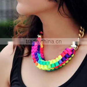 2015 Factory New Products Handmade Fabric Necklace thumbnail-6