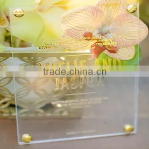 Pop OEM Acrylic 2014-2015 Luxury Wedding Invitation Cards Wholesale thumbnail-1