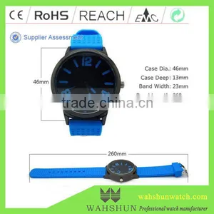 Fashion Silicone Band Alloy Promotion Wristwatch Stainless Steel Back Cover thumbnail-1