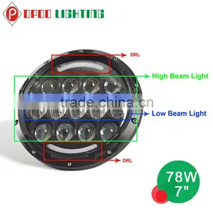 7inch Led Car Headlights, DOT 7inch 78w Led Car Headlights thumbnail-2