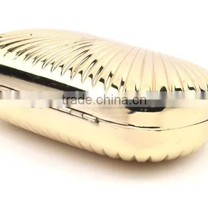 Women's Fashion Bag Unique Design Gold Metal Clutch thumbnail-5