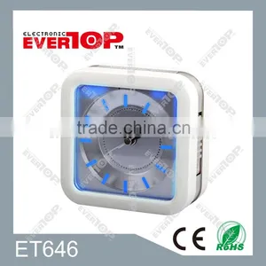 NEWLY ANALOGUE TABLE ALARM CLOCK WITH LIGHT SENSOR ET646 thumbnail-1