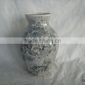 MOSAIC GLASS VASE IN D15 X H 25CM thumbnail-1