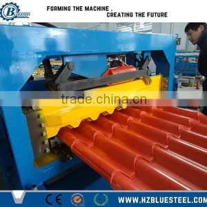 Portable Metal Roofing Tile Sheet Roll Forming Machine / Manual Roof Tile Making Machine thumbnail-1
