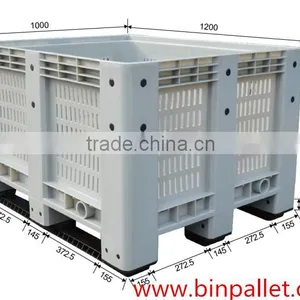 1200x1000x760mm Plastic Pallet Box Price, Mega Bin, Plastic Pallet Bin thumbnail-1