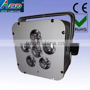 6*18w 6in1 Rgbwauv Led Par/led Wireless Dmx Flat Par/battery Powered Led up Light thumbnail-1