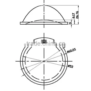 CE RoHS Led High Bay Lighting Glass Lens/ Suitable for 70 Degree Spot Lights thumbnail-2