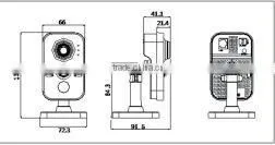 1.3MP IR Built-in Micro SD Hikvision Cube Network Camera With WIFI Function thumbnail-5
