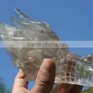Excellent Quartz Rock Crystal Carved Dragon thumbnail-1