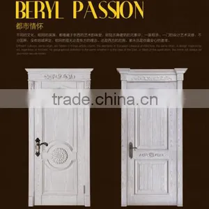 Simple Design Modern White Interior Solid Wooden Door thumbnail-4