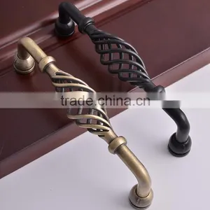 Popular Classical Nest Shaped Bird Cage Type Zinc Alloy Cabinet Knob Furniture Pull Handle thumbnail-1
